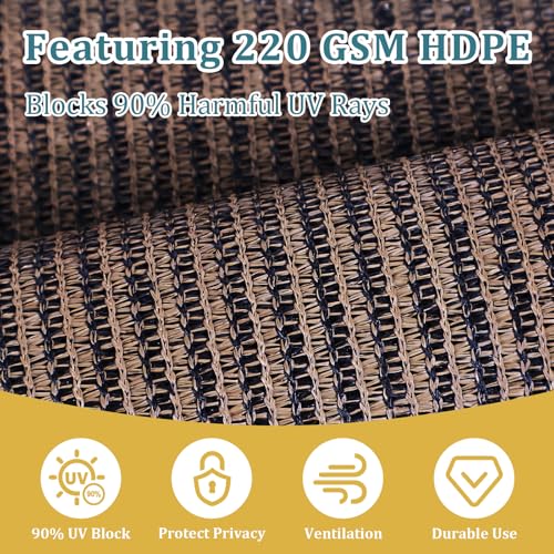 Image of Shade&Beyond Patio Shades Roll up Outdoor Roller Shade Blinds 9' W x 8' H, Cordless with 90% UV Protection, Exterior Sunshade Cloth Roll for Pergola Porch Gazebo Balcony, HDPE Fabric, Mocha