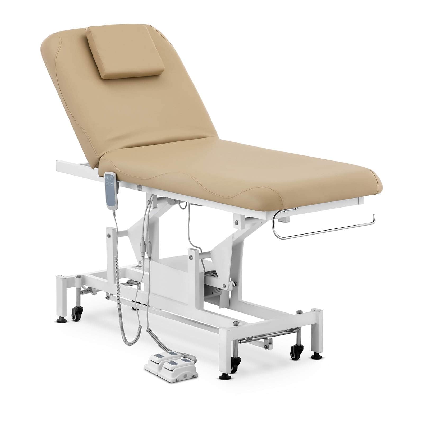 Helloshop26 Massagetisch, 2 Motoren, 150 kg, Dunkelbeige, 14_0007751
