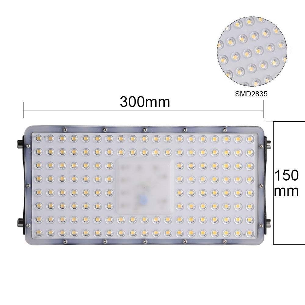 Faretto Da Esterno Assemblato, Faretto A LED IP65 Da Cantiere Da 100 W, Faretto Da Parete, Luce Di Sicurezza For Giardino, Campo Da Golf, Piazza, Parco Giochi