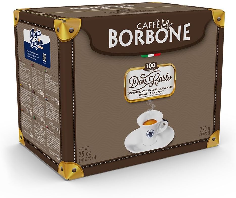 Caffè Borbone Don Carlo, Miscela Rossa - 100 Capsule - Compatibili con le Macchine ad uso domestico Lavazza* A Modo Mio* Don Carlo Miscela Rossa - Immagine 4