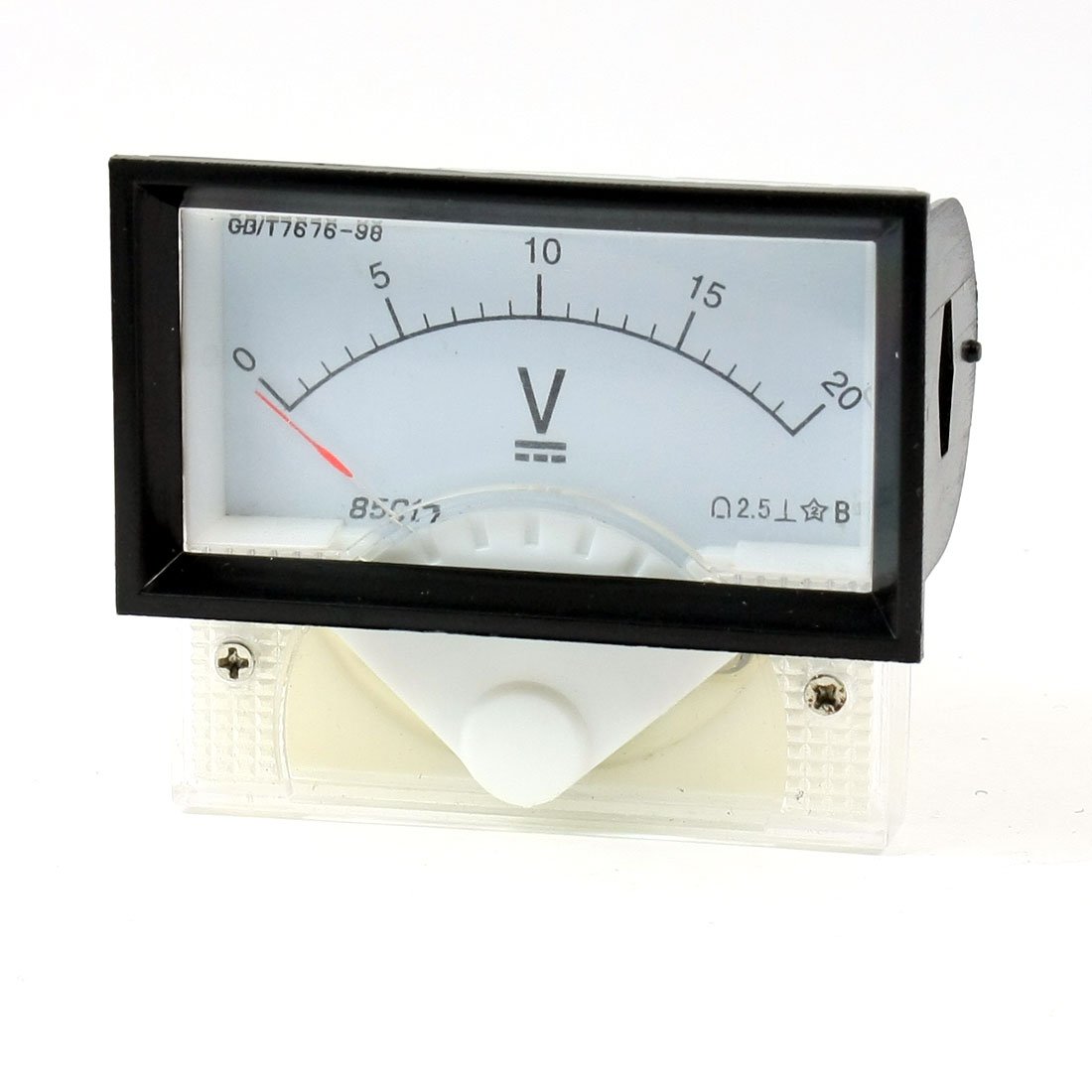 IIVVERR Class 2.5 DC 0-20 ν Voltage Panel Gauge Meter Voltmeter 85C17(Clase 2.5 DC 0-20 ν Voltaje Panel Medidor Medidor Voltímetro 85C17