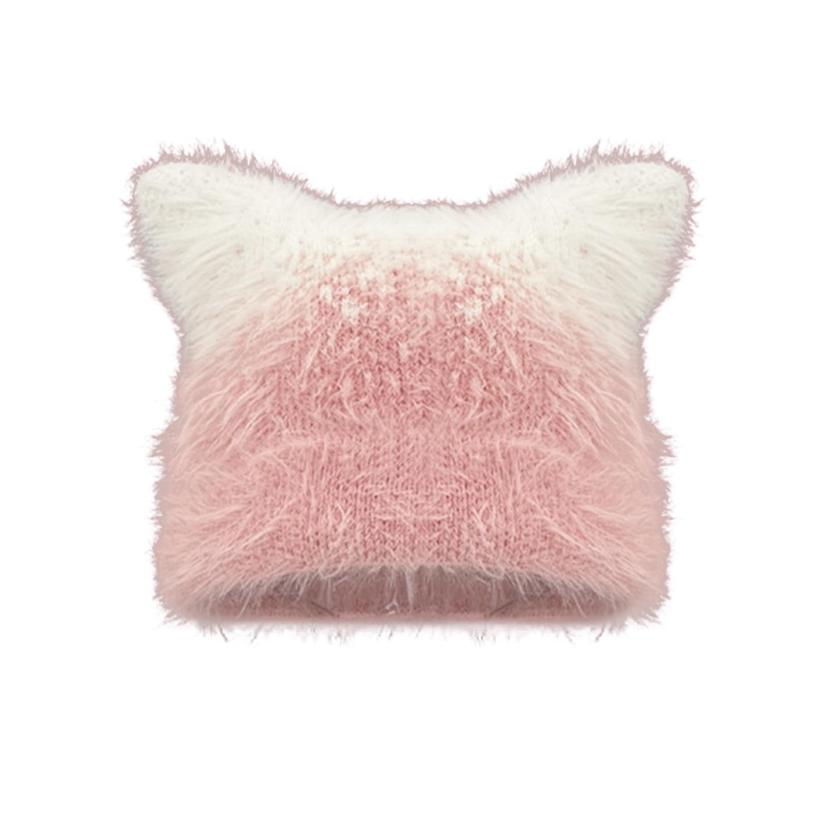 Fcnjsao Oversized Kitten Hat with Ear Lovely Colorful Skiing Hat Furry Ear Cartoon Photo Props Outdoor Head Wrap