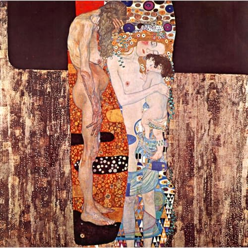 Klimt Les trois âges d'une femme impression giclée 76x101 cm toile enroulée décoration