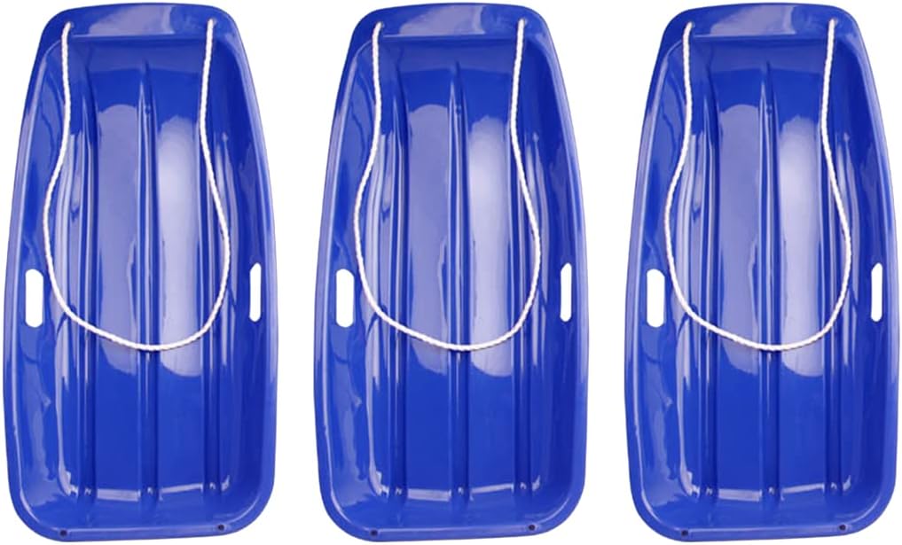 Kingmys Outdoor Slippery Plastic Toboggan Snow Sled, 35