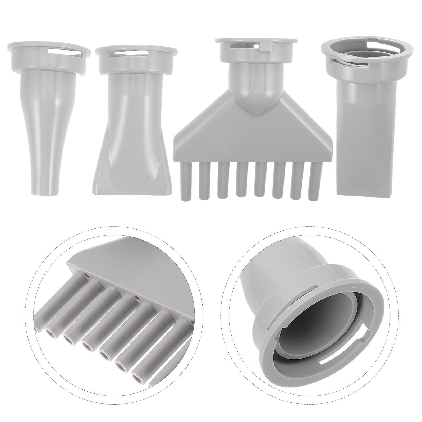 Homoyoyo 4pcs Embouts Concentrateurs Abs Noirs pour Sèche-cheveux, Légers et Polyvalents, Toilettage des Animaux Coiffage en Salon