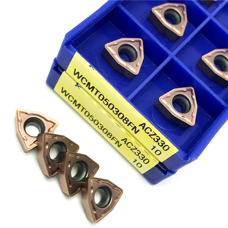 (10 Stück) WCMX030208 WCMX040208 WCMT050308 WCMT06T308 WCMT080412 FN ACZ330 U-Bohrer Hartmetalleinsatz CNC-Schneidwerkzeug Metalldrehwerkzeug (Color : WCMT080412 ACZ330, Size : 10PCS)