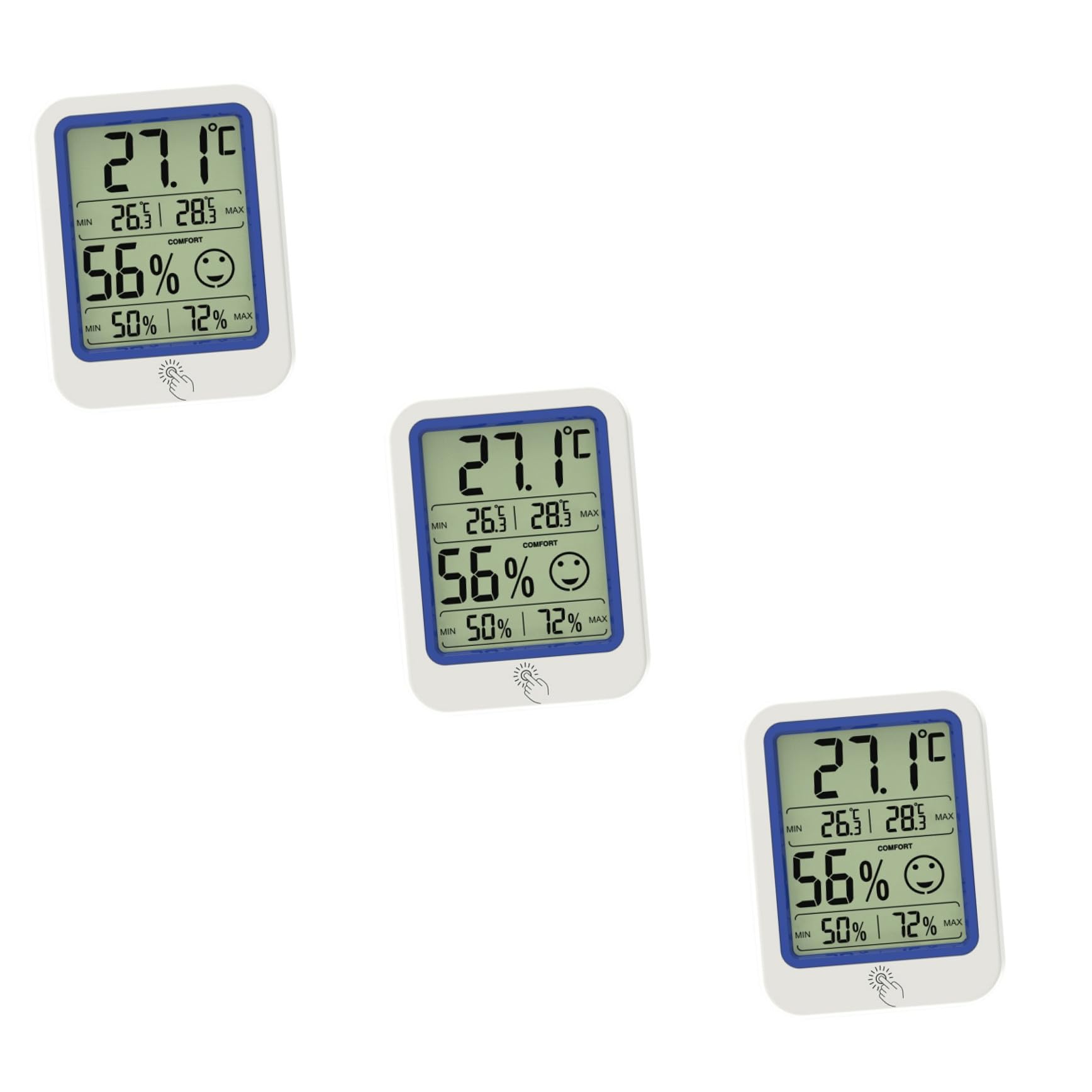 BESTonZON Lot De 3 Thermomètres Numériques Hygromètres Et Thermomètres D'Intérieur Pour La Maison Hygromètres Numériques Mini Hygromètres Numériques En Plastique