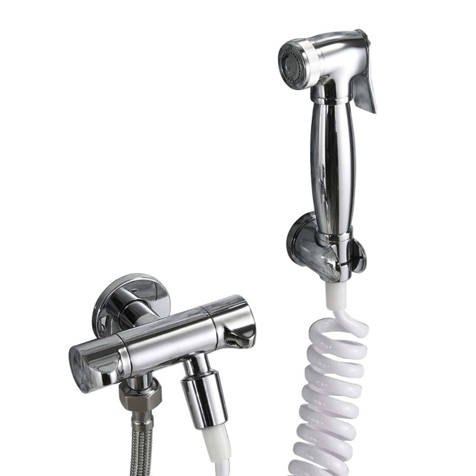 Ducha higiénica para WC con manguera de 1,9 m perfecta para limpieza en baño y balcón