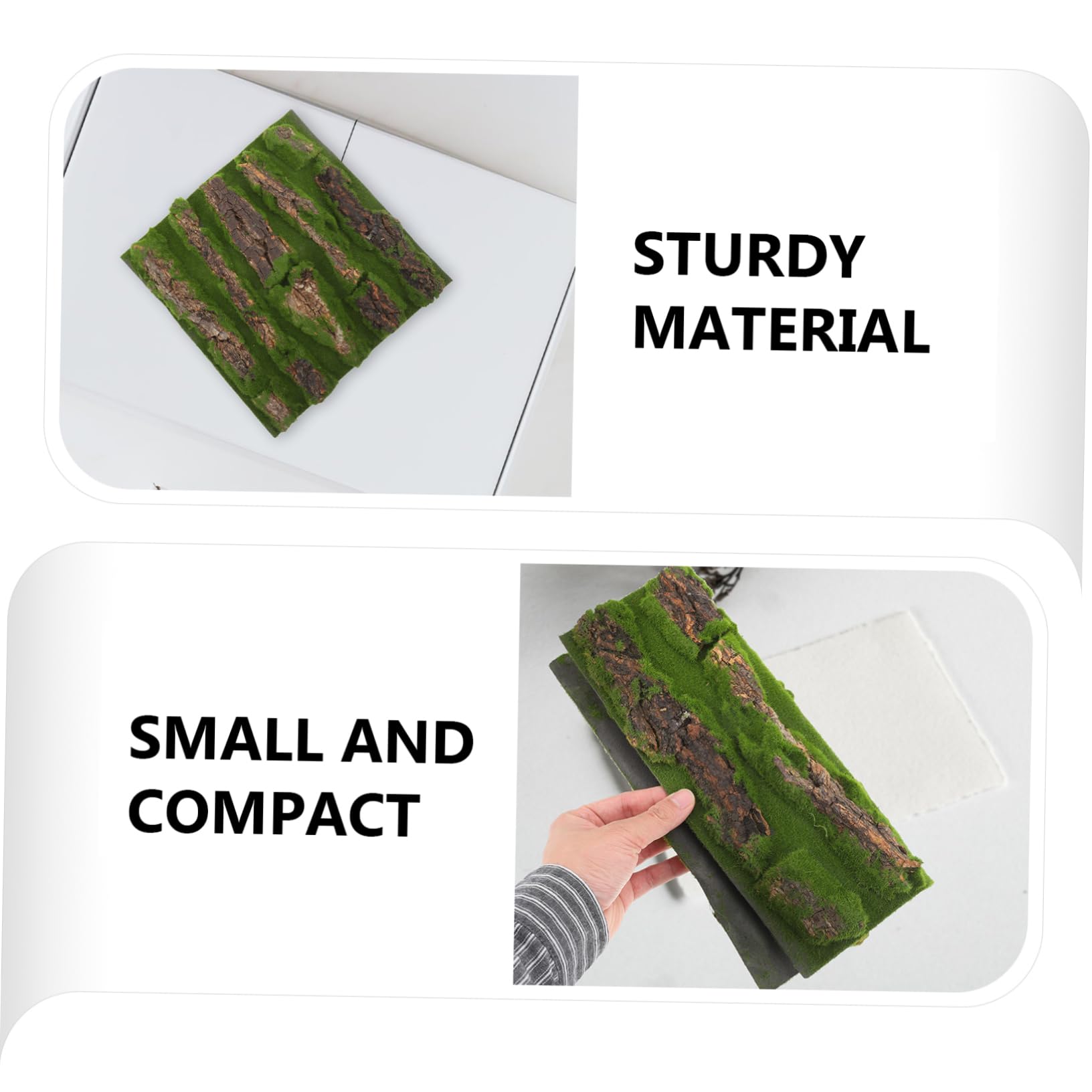 Parliky Artificial Bark Aquarium Background Board Durable Reptile Decor for Fish Tanks Looking Bark and Design for Lizards Geckos and Aquatic Habitats