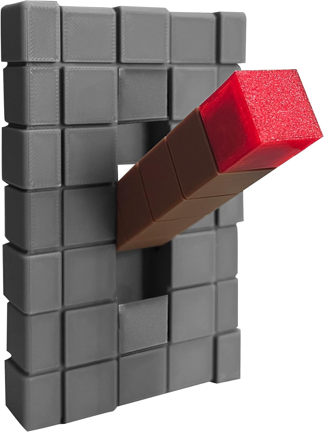 Game Room Light Switch Cover, 1 Toggles Blocks Light Switch Cover | My World Room Decor, More Sturdy, 1 Gangs Standard Size for Fans Kids Bedroom Decoration, Red Tstick level