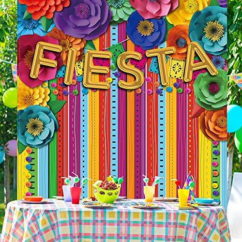 Fondo Fotográfico Fiesta Mexicana 7 x 5 ft Colorido miniatura 4