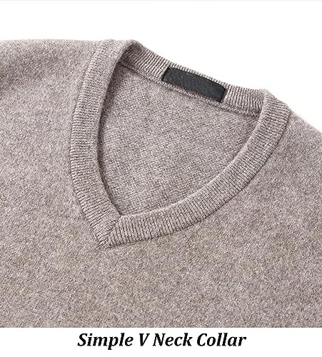 Men's 100% Cashmere V Neck Gilets Sweater - Sleeveless Knitted Cardigan Pullover Business Vest for Gentleman3