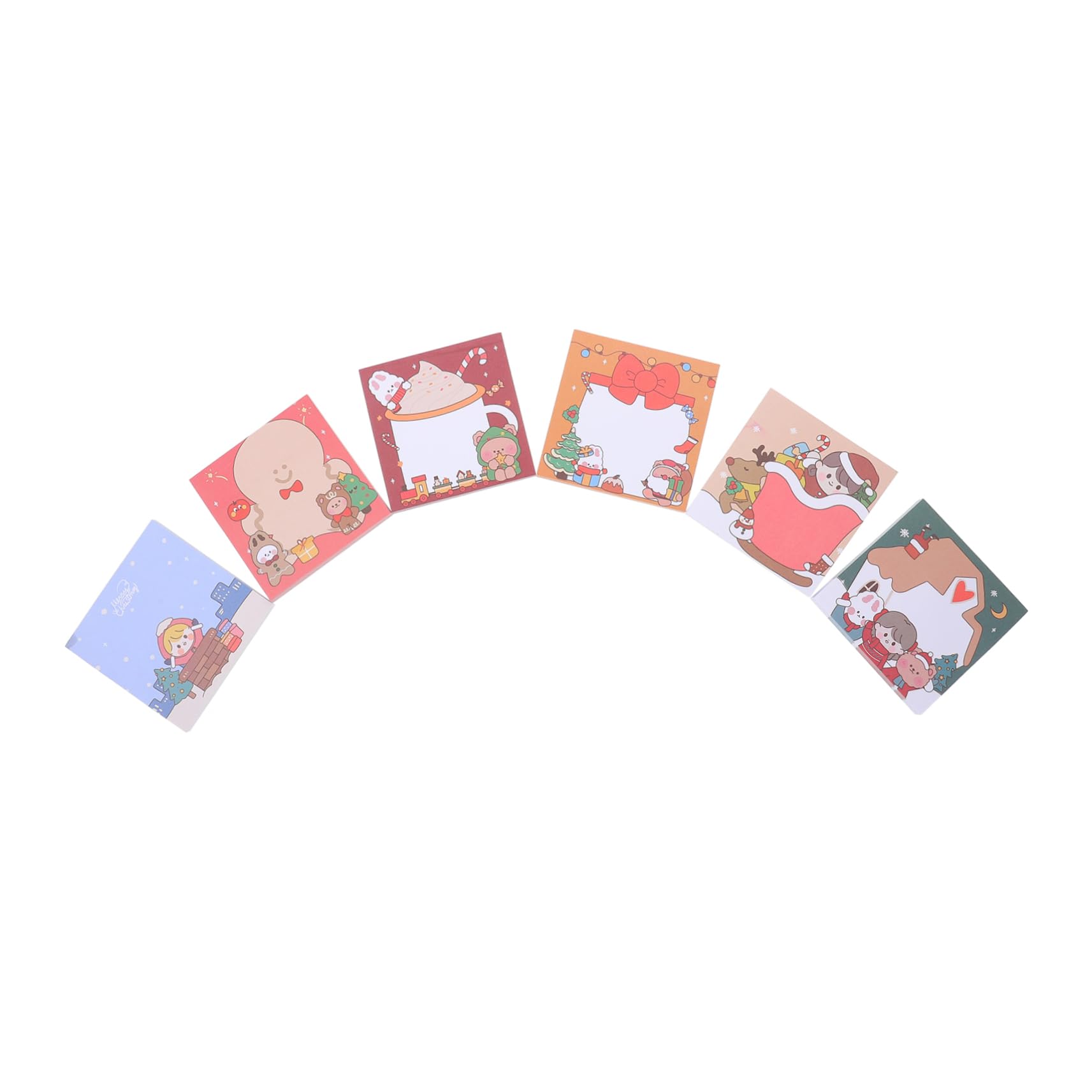SHINEOFI Piezas notas adhesivas navideñas sticker paper sticky notes christmas decoration favor de navidad pegatinas notas de papel pegatinas Bloc de notas hermosa nota posterior
