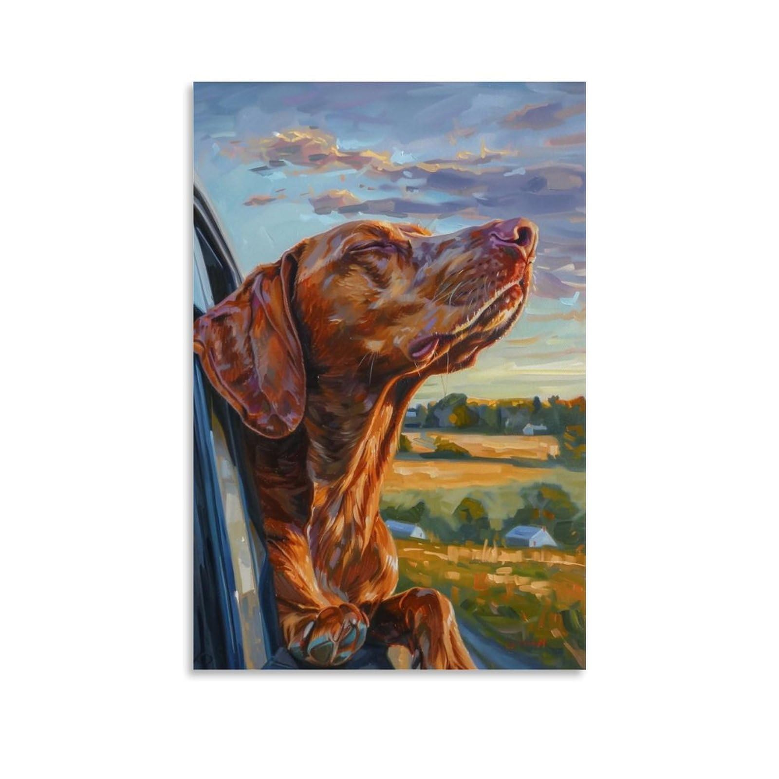 HUERYRYHY Wind In Fur Road Trip 03 Poster Wall Art Canvas Vintage Aesthetic Painting Decor for Rooms 24x36inch Unframe-style