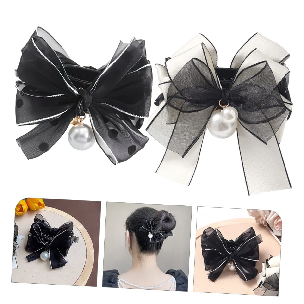 FRCOLOR Juego De 3 Para El Pelo Con Diseño De Lazo Para Mujeres Y Niñas Accesorios Para El Cabello Pasadores 2 Unidades X 3