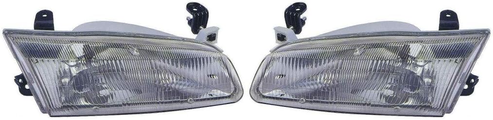 For Toyota Camry Headlight Assembly 1997 1998 1999 Pair Driver and Passenger Side Replacement For TO2502117, TO2503117 | 81150-AA010, 81110-AC050