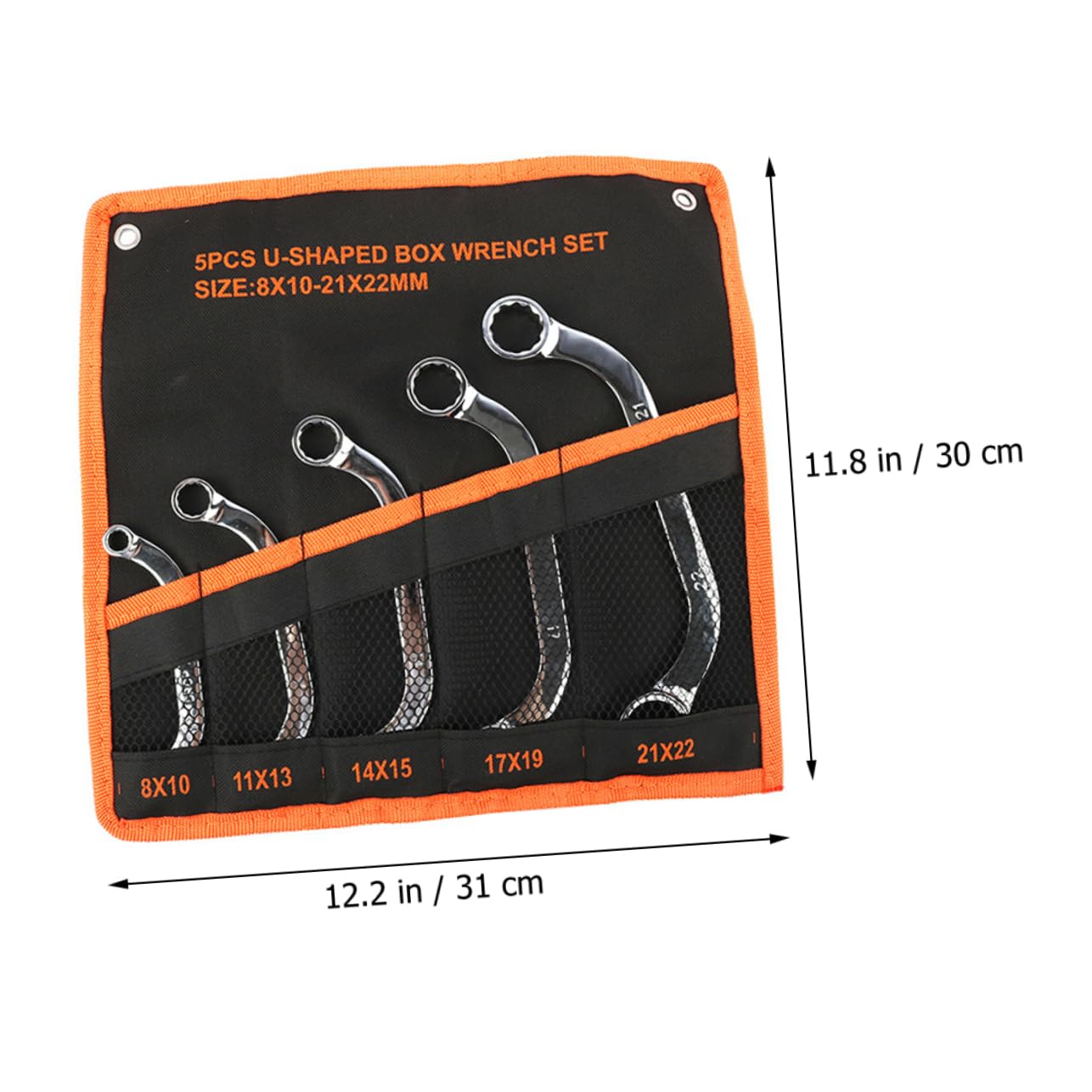 LIFKOME 5 Pièces Set de Clés à Douille Double Tête Acier Chrome Vanadium Outils Multifonctionnels pour Réparation Automobile et Installation Équipement