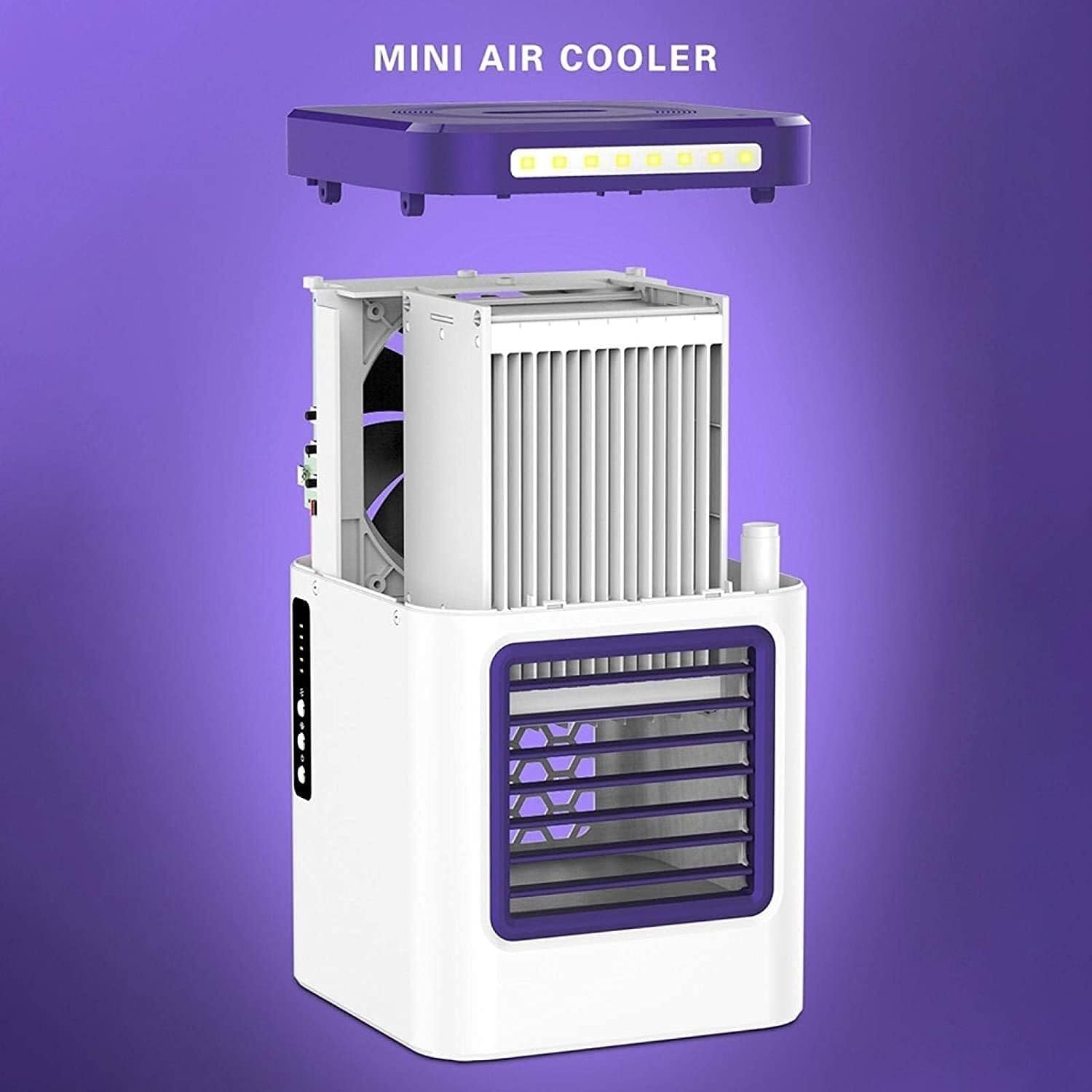 S9 Mini Portable Air Conditioner, USB Rechargeable Cooling Fan, Compact Home Refrigeration Cooler, Energy-Efficient Personal Air Cooler for Summer