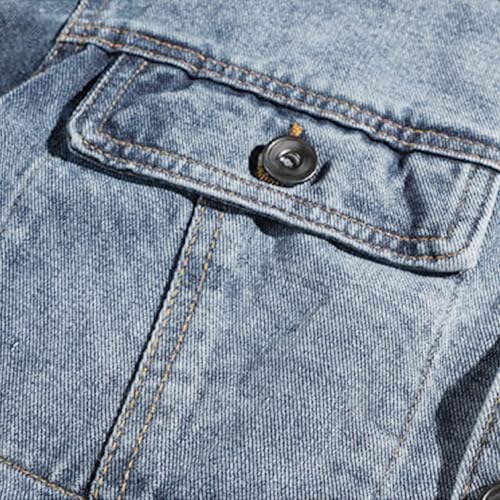 Chaqueta de mezclilla vintage para hombre miniatura 7