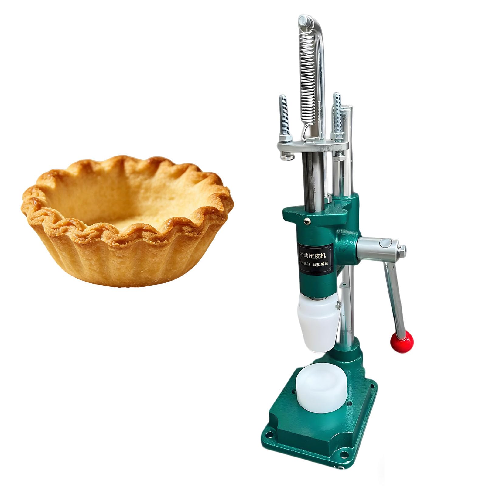 Ymnogjie Tart Press Machine,Adjustable Thickness for Custard Tarts,Pie Crusts,and Waffle Cones B02