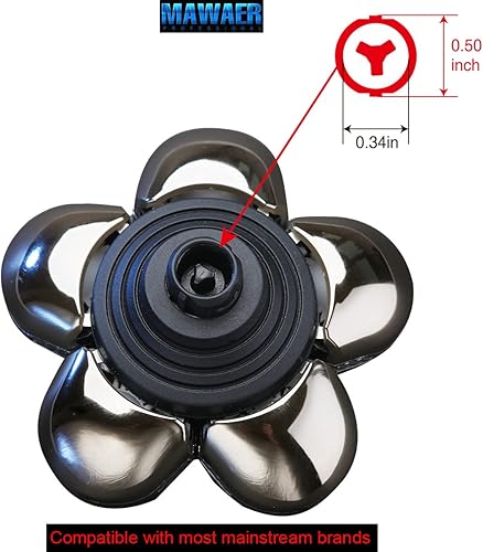 Miniatura 3 de MAWAER 6 cuchillas cabeza afeitadora recambio cabezas de repuesto de la afeitadora eléctrica cabezas de repuesto para hombres calvos