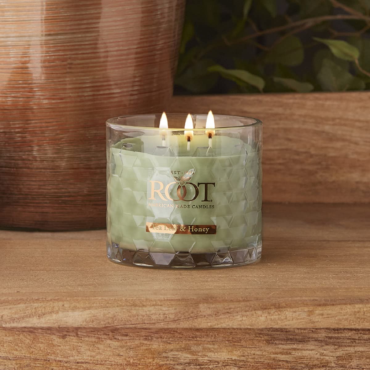 Amazon.co.jp: Root Candles 香り付きキャンドル ハニカムガラス