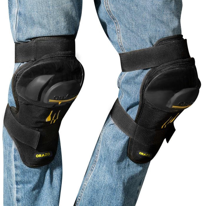 Image of ORAZO Hawk Knee Protector | Armor Level 2 E /K TYPE B | Anti-Slip Straps | Bionic & Asymmetric for Comfort | Made in India (Regular Strap)