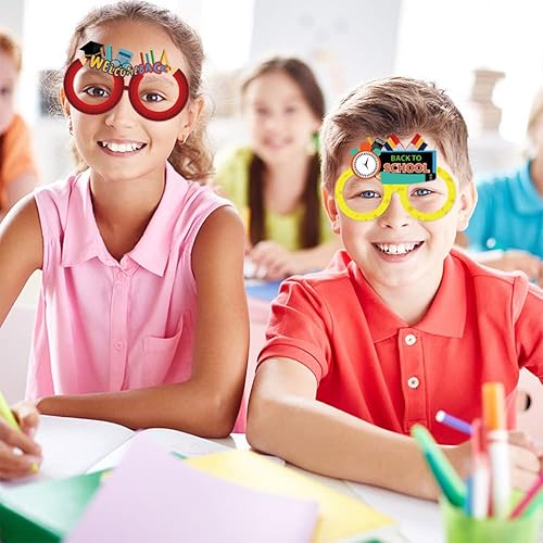 Miniatura 8 de 12 PCS Back to School Eyeglasses Fancy Welcome Back to School Headband First Day of School Eyeglasses