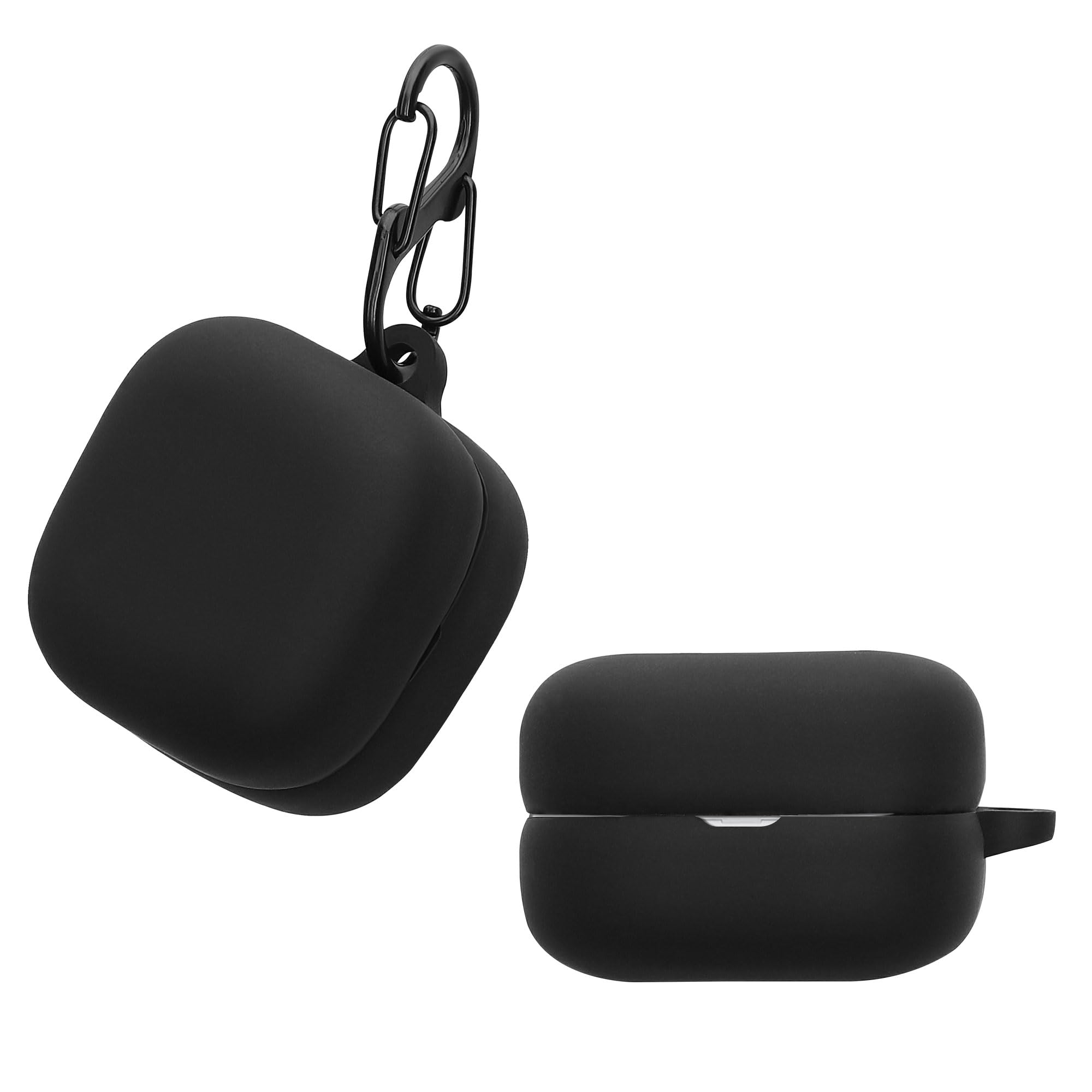 kwmobile イヤホンケース Sony LinkBuds Open WF-L910 対応 ケース - ワイヤレスイヤホン シリコン 落下防止 黒色