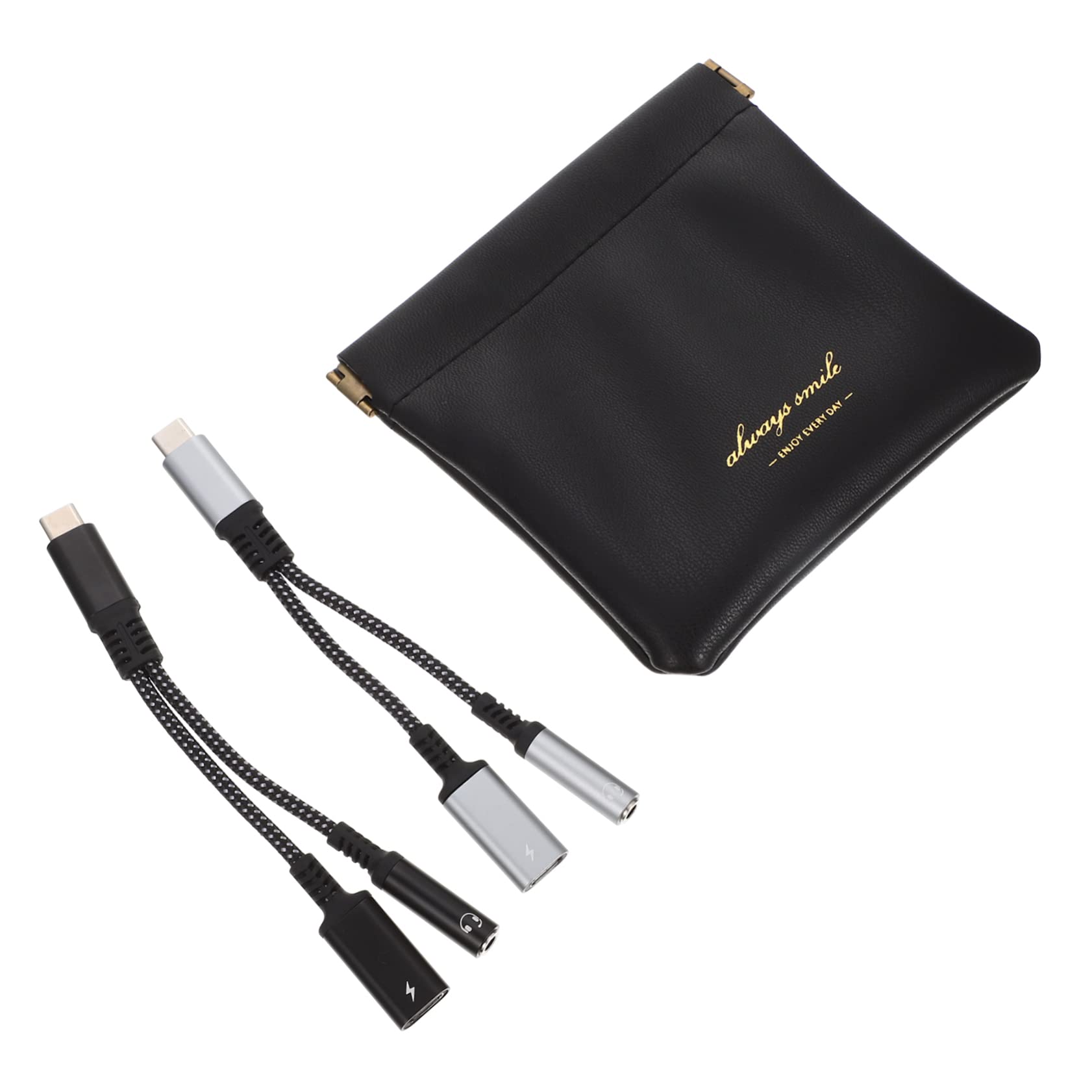 BESTonZON 3 Pz Interruttore Per Cuffie Typec Adattatore Di Tipo c Adattatore Per Cuffie Adattatore Jack Per Cuffie Adattatore Da Tipo c a 3,5 Mm Usb c a Carica Corda Di Nylon Auricolare