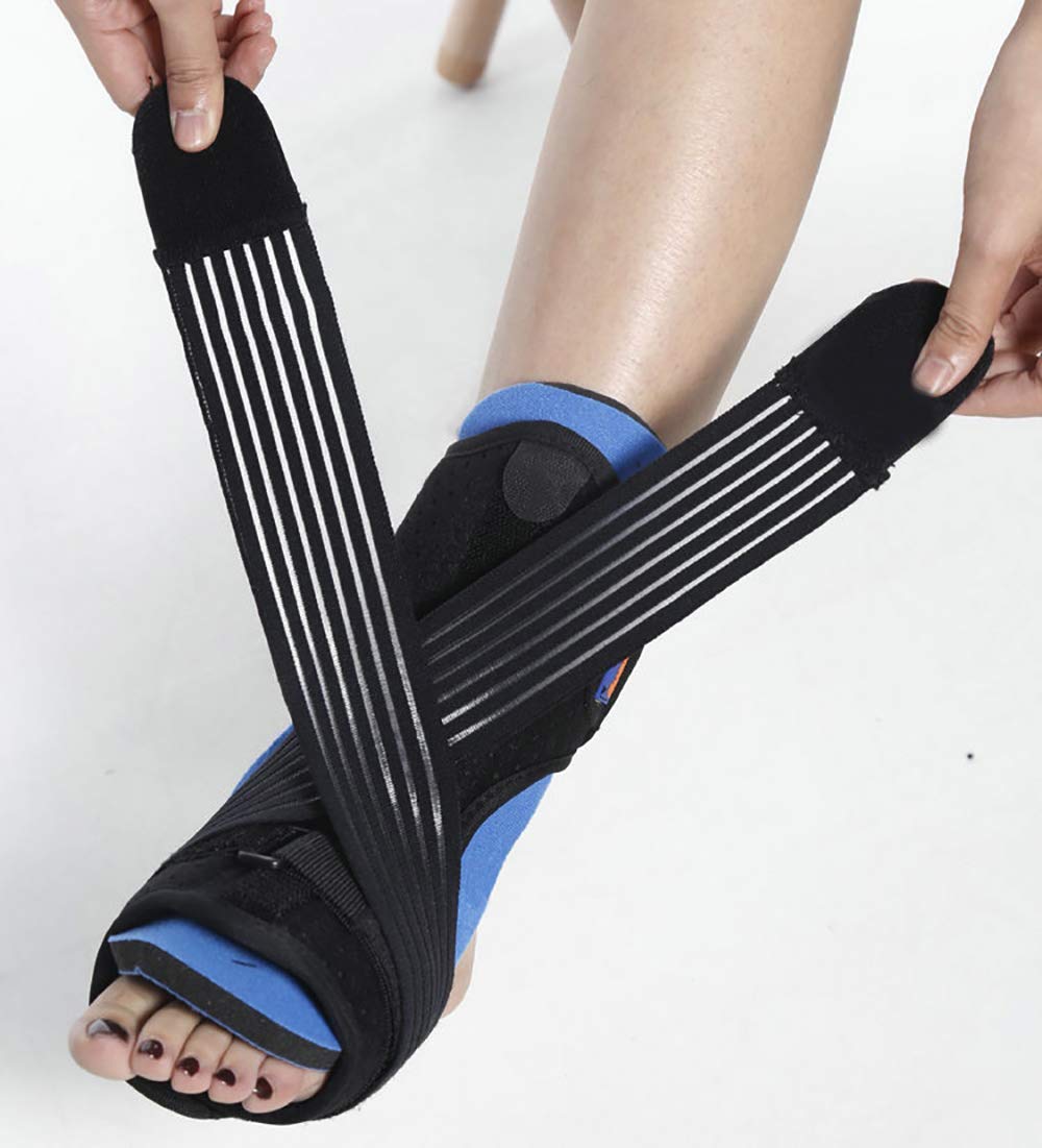 Professional Plantar Fasciitis Night Splint, Adjustable Dorsal Night Splint Support Sleep, Recovery, Tendonitis, Arch Foot Pain Fits Right or Left Foot (2019, Black)