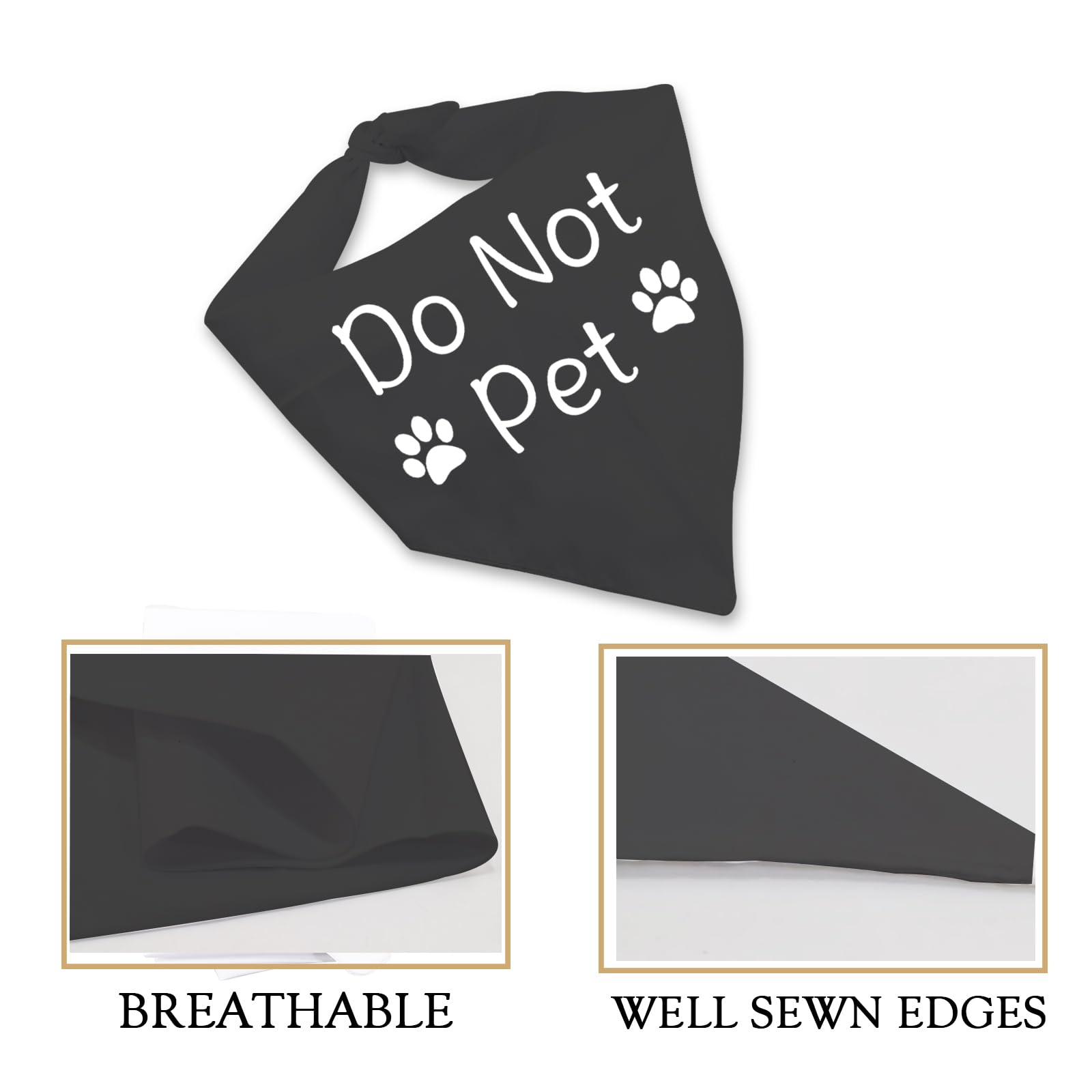 1 Piece Do Not Pet Bandana Reactive Dog Bandana Training Puppy Anxious Dog (Do Not Pet D UK) - Image 3
