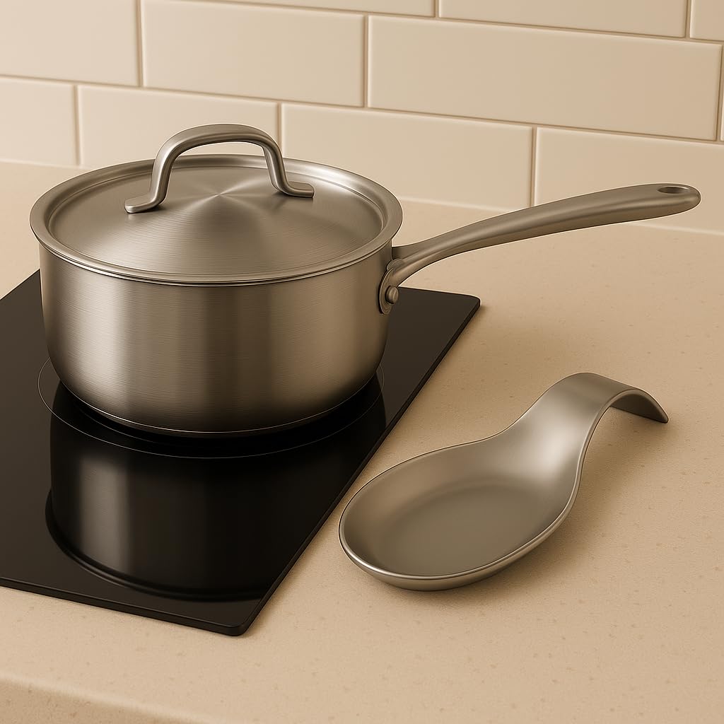 Porte-cuillère cuisine acier inoxydable argent MGE