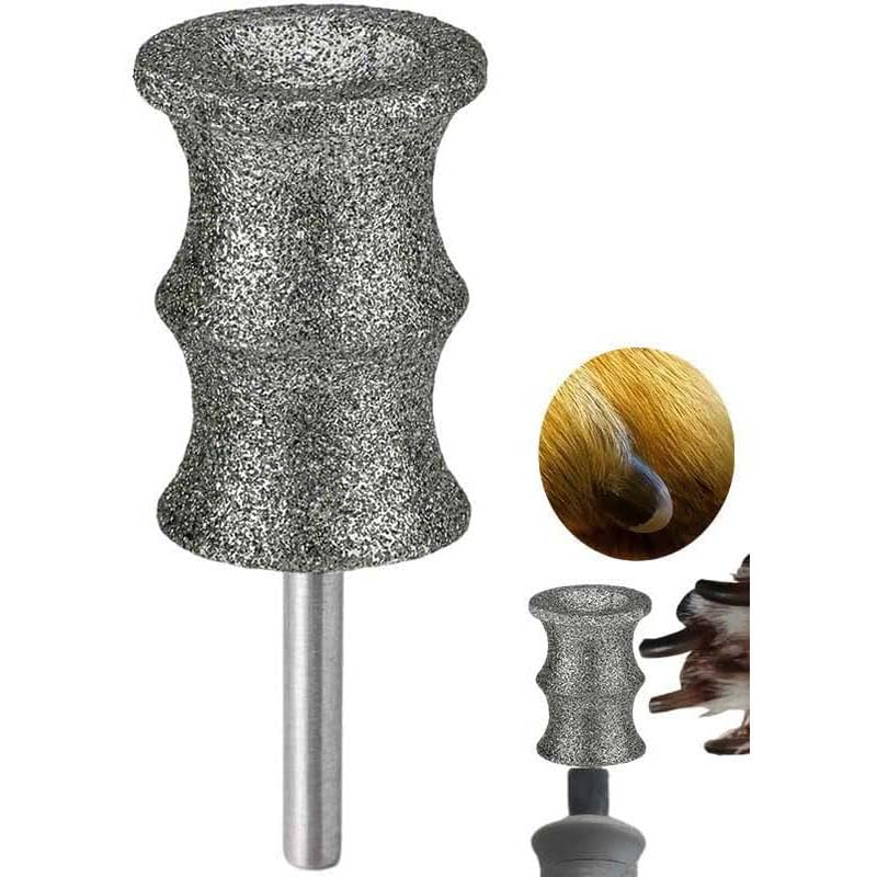 Image of Diamond Dog Nail Grinder Bits Attachments for Dremel 7760 7350 7300 - 1 /8'' 80 Grit Replacement Heads Refills & Tip for Most Pet Grinders - Painless & Safe for All Dogs Cats Thick Tough Nails Grooming | Safe Grooming Diamond Bit, Smooth Thick Dog Nails, Prevents nail damage, eases pet stress, compatible with Dremel Tools