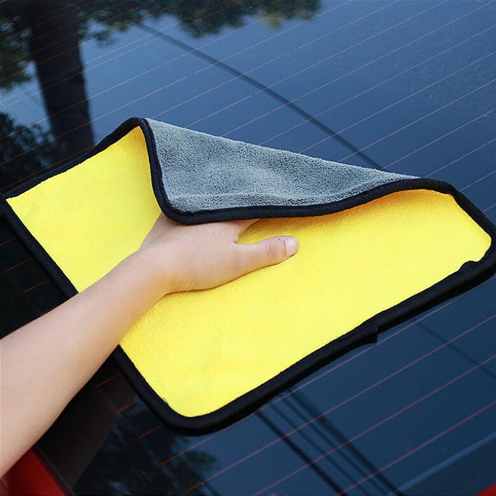 Myjnia samochodowa ręcznik z mikrofibry do czyszczenia samochodu suszenie obrębianie ściereczka do pielęgnacji samochodu super chłonny ręcznik do mycia samochodu 30 * 30 CM jakości