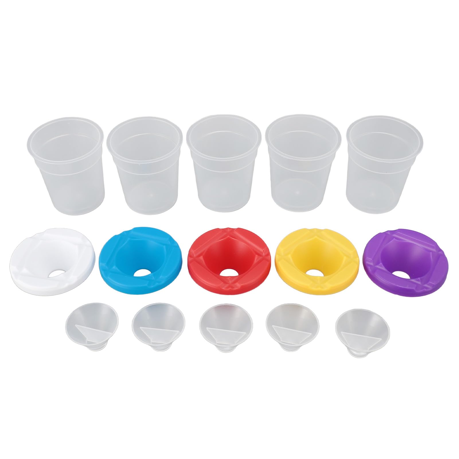 5pcs Paint Cups, Paint Containers with Lids Spill Proof Reusable Painting Cups Paint Water Cup Paint Mixing Cups for Classrooms