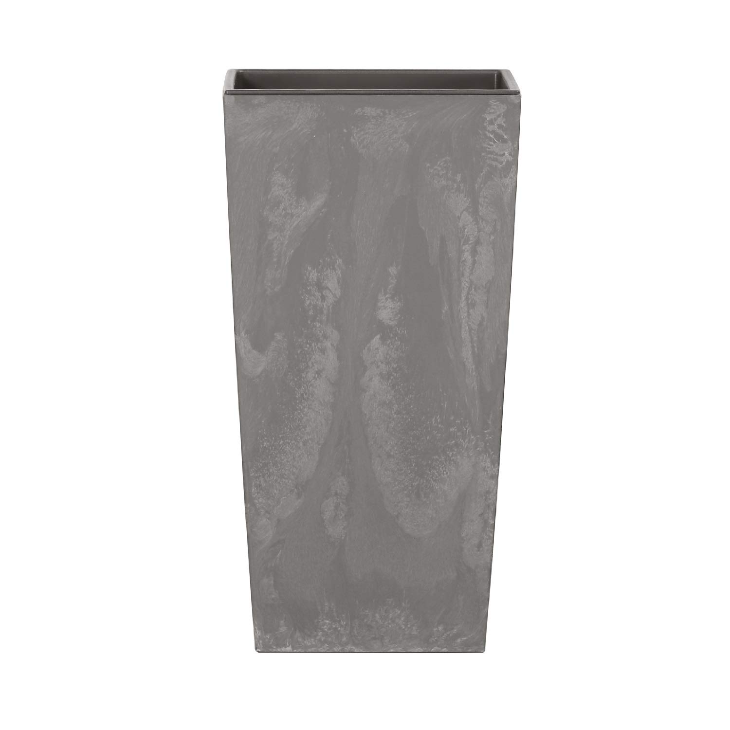 Prosperplast Urbi Square Effect Flower Pot Concrete Design 2-in-1 Including Plastic Plant Pot (220 mm, Marengo)