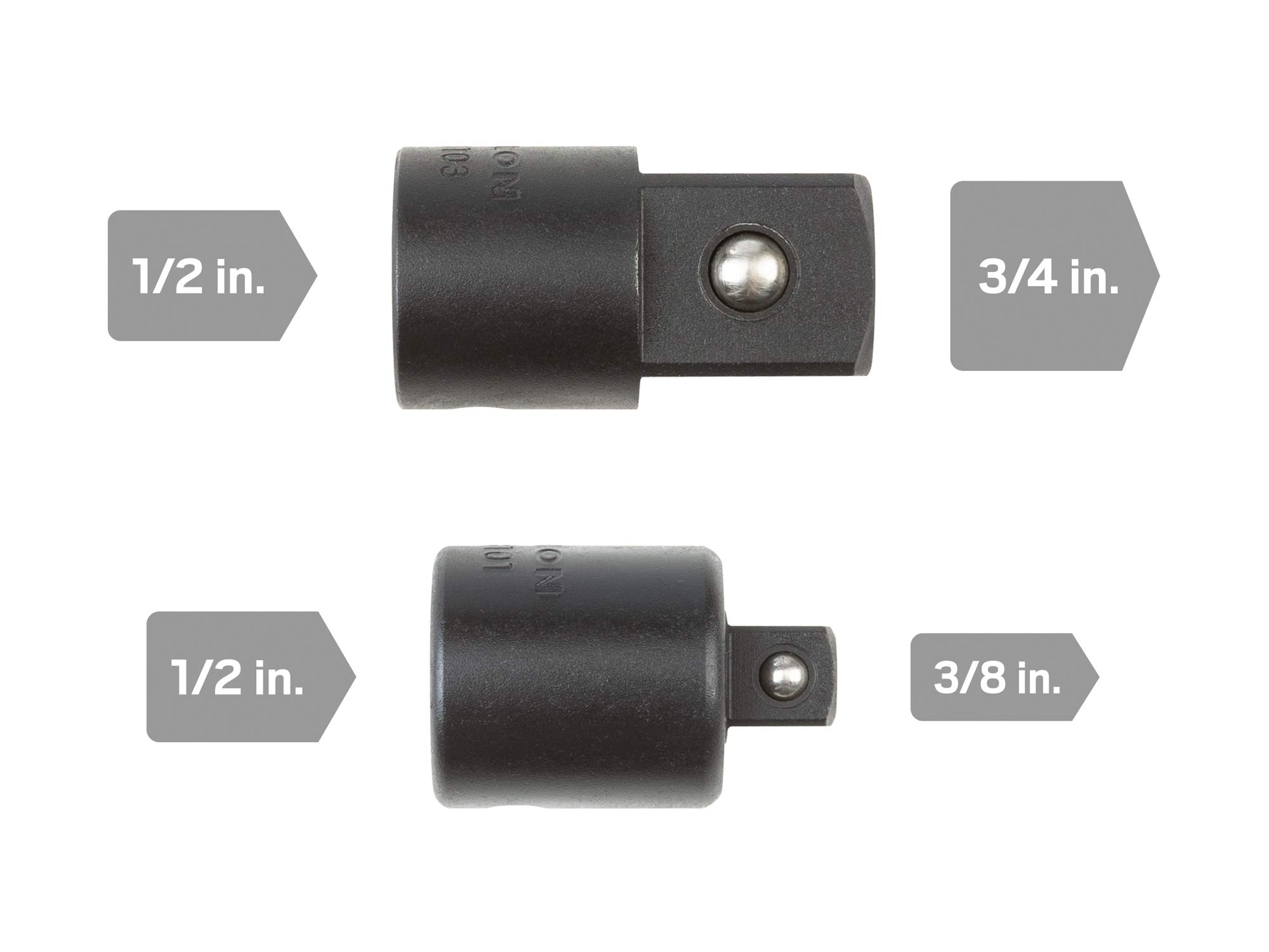 Snapklik.com : TEKTON 1/2 Inch Drive Impact Adapter/Reducer Set