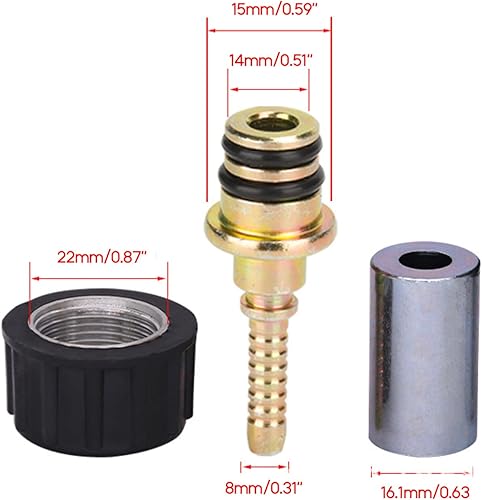 Miniatura 7 de Juego de conectores de montaje de manguera de alta presión profesional Accesorios de inserción de manguera de lavadora de alta presión Accesorios