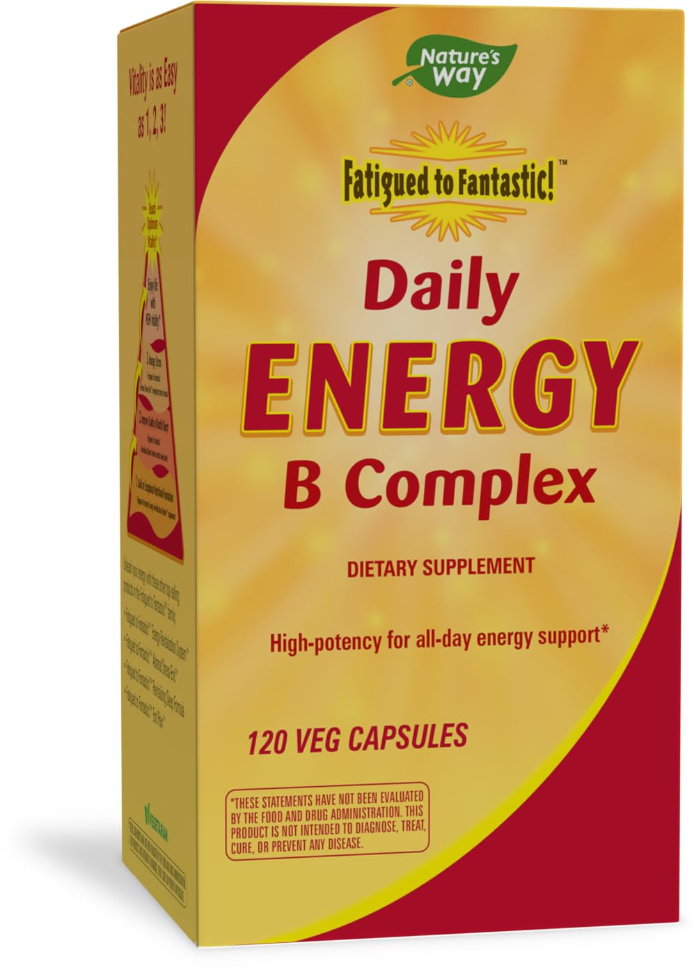 Nature's Way Fatigued to Fantastic! Daily Energy B Complex, All Day Energy Support*, 120 Capsules