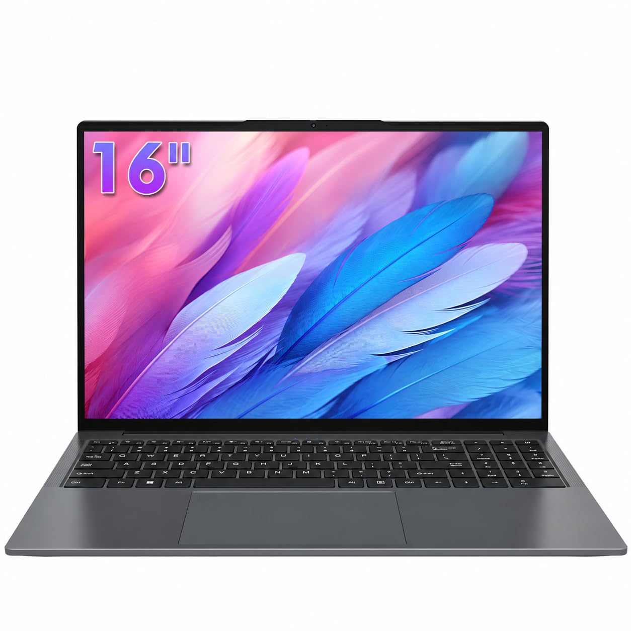Auusda Laptop Computer, 16 Inch, 16GB RAM DDR4, 1TB SSD NVMe, Grey