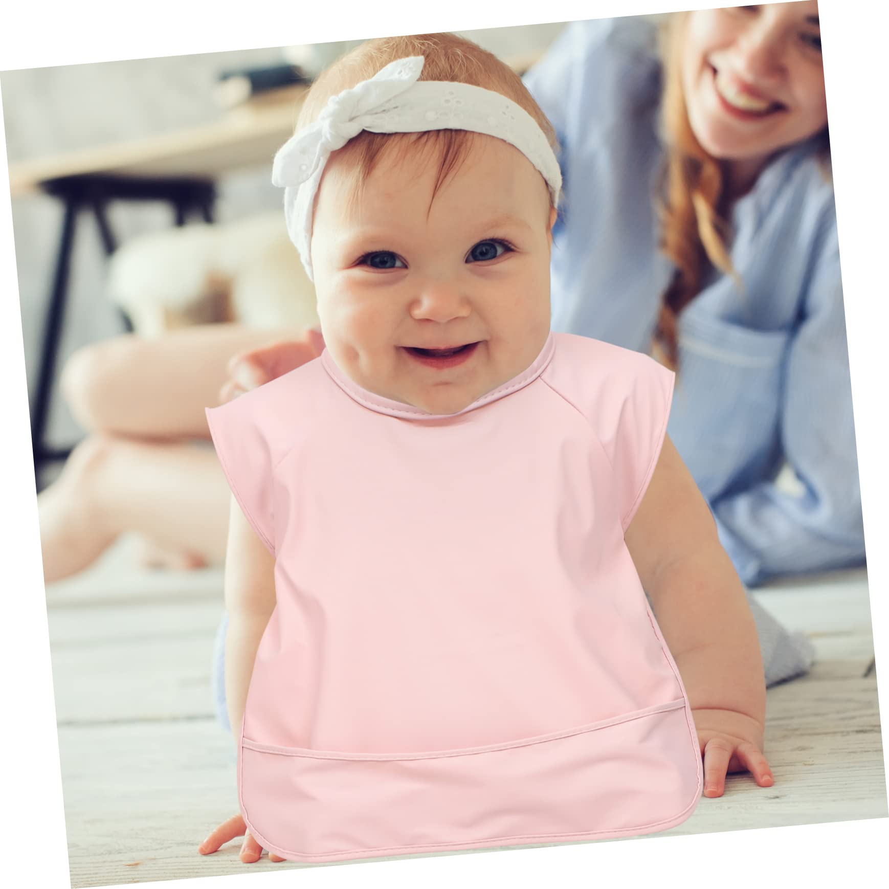 bebe comiendo babero baberos para bebe protectores de ropa de adulto babero babero baberos impermeables baberos bebe babero impermeable babero de alimentación del bebé PU