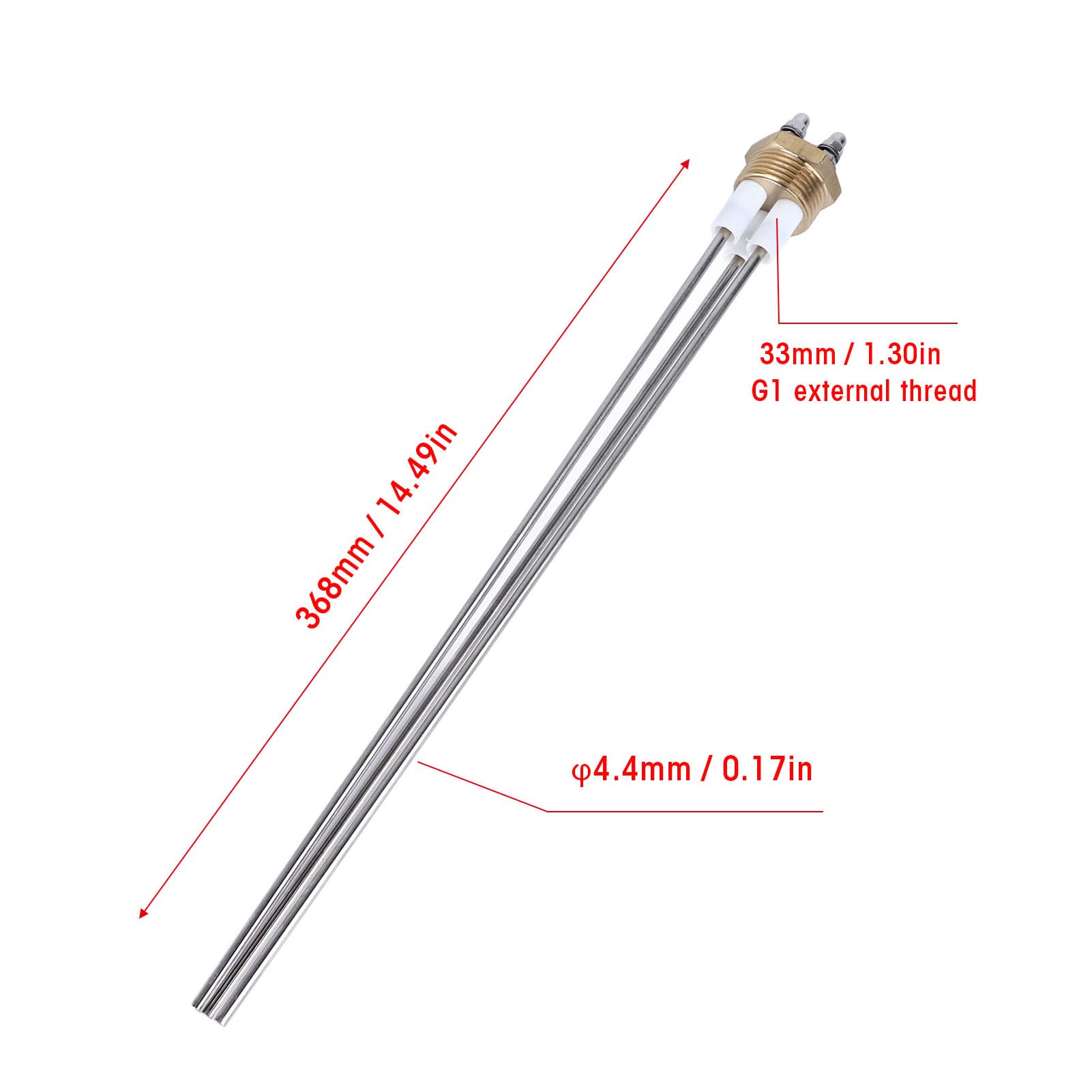 Naroote Sonde DE Niveau d'eau DE Chaudière DÉTECTEUR DE Niveau DE Liquide Solide et Pratique pour Capteur DE d'eau, Acier Inoxydable en Laiton PTFE pour Le Remplacement