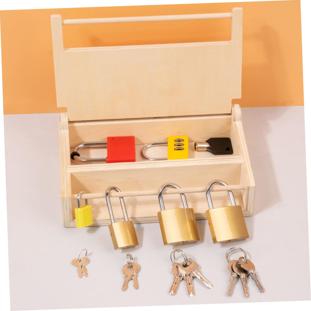 Mikikit Juguete Educativo de Madera para Juguete Interactivo para Pequeños Hogar Años Preescolar de Desbloqueo