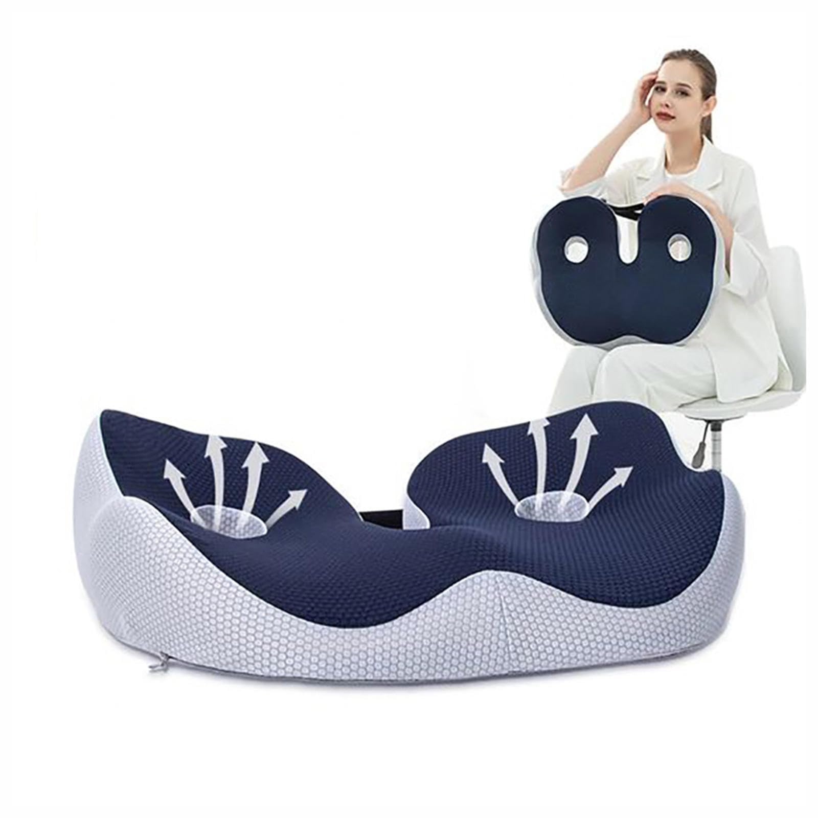 Orthopädische Sitzkissen, Orthopädisches Sitzkissen Hüfte Erhöht Sitzkomfort, Hämorrhoiden Sitzkissen für Auto,Rollstuhl,Gaming-Stuhl und Schreibtischstuhl