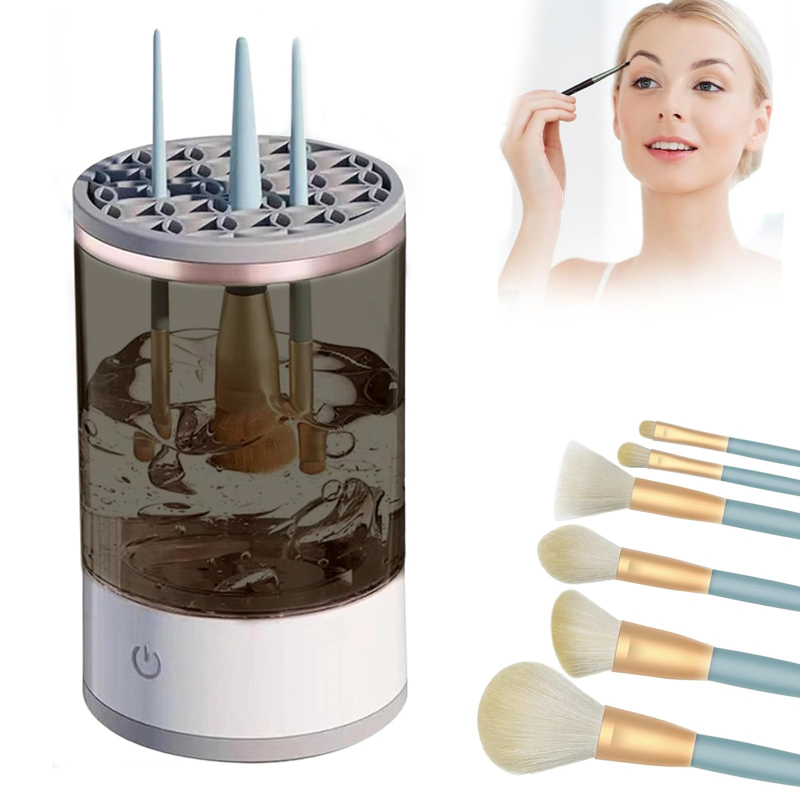 Limpiador De Brochas De Maquillaje,Limpia Brochas Maquillaje Electrico,Limpiador De Brochas Electrico,Electric Makeup Brush Cleaner,Limpiador AutomáTico De Brochas De Maquillaje Usb