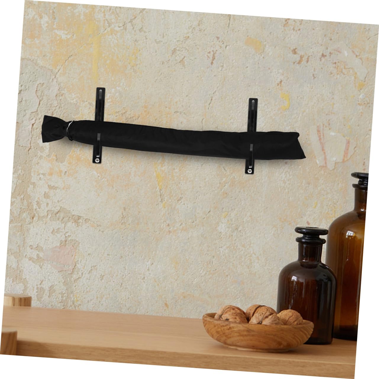 ifundom Soporte de Espada de Pared de Acrílico Negro, 3 Pares