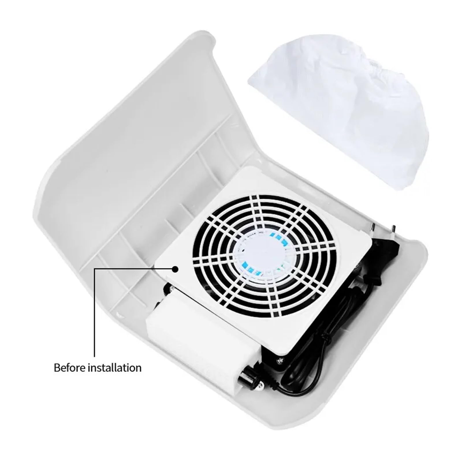Aspirador UñAs, Aspiradora de uñas de 30w, Extractor de polvo de alta potencia for uñas, recolector de polvo de uñas de poco ruido, dispositivo eliminador al vacío for manicura