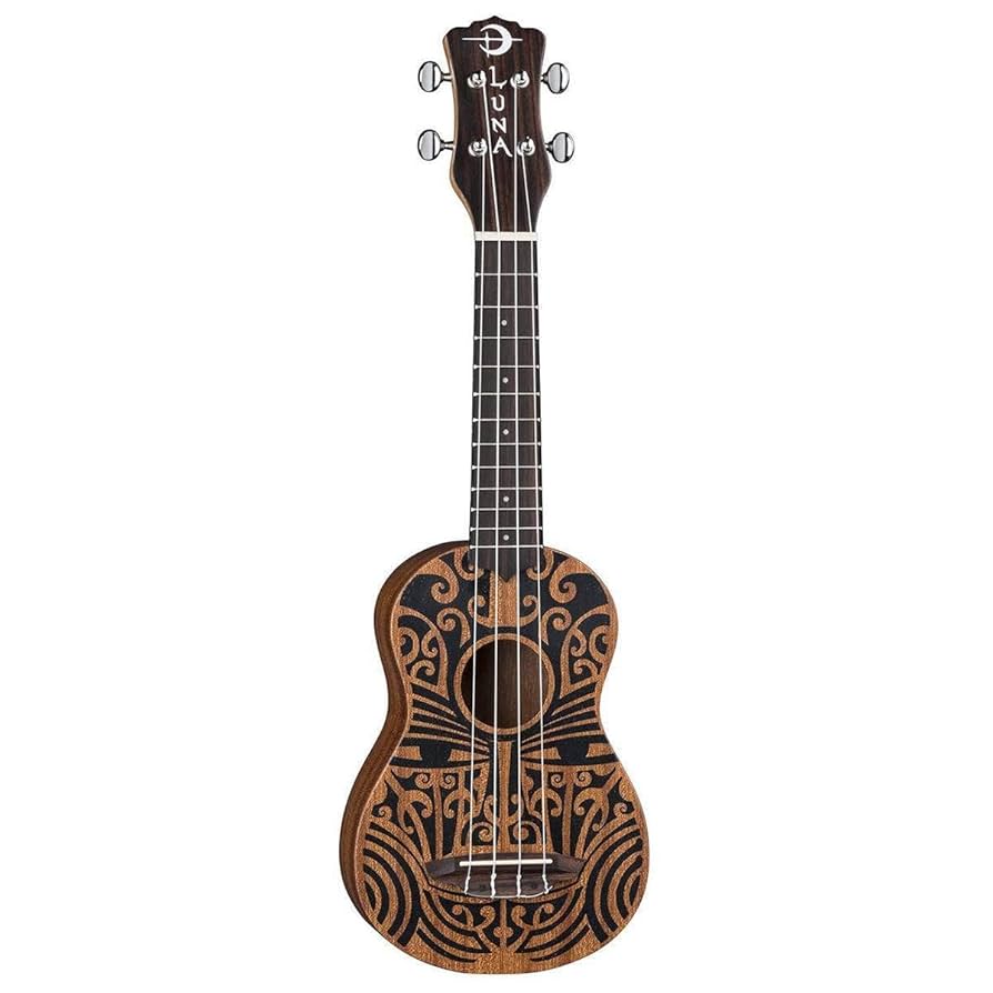 【美品】LUNA UKE TRIBAL6 ルナ ミニギター アメリカ Uke Tribal 6-String Guitarlele - Mahogany | Luna Guitars
