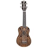 Luna Tribal Mahogany Soprano Ukulele&comma; Satin Natural